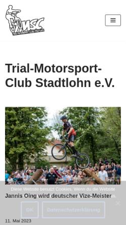 Vorschau der mobilen Webseite www.trial-club.de, Trial-Club Stadtlohn e.V.