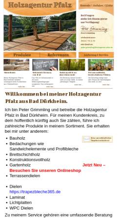 Vorschau der mobilen Webseite www.holzagentur-pfalz.de, Holzagentur Grimmling