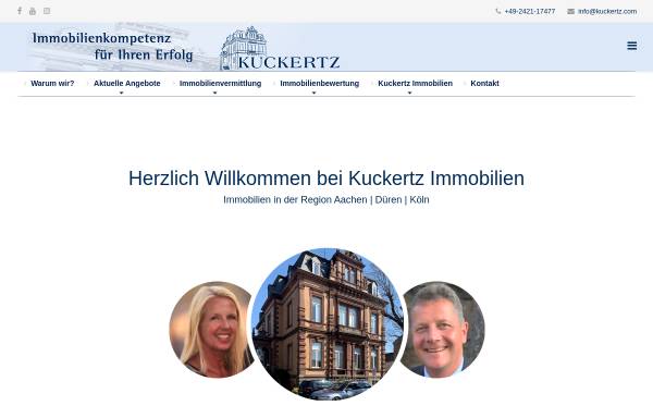 Vorschau von www.kuckertz-immobilien.de, Kuckertz Immobilienmaklergesellschaft mbH