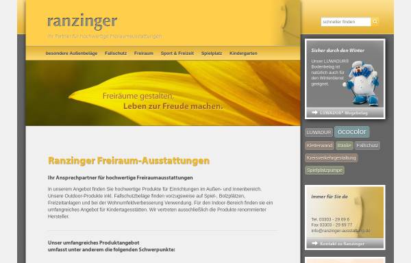 Vorschau von www.ranzinger-ausstattung.de, Ranzinger Handels GmbH