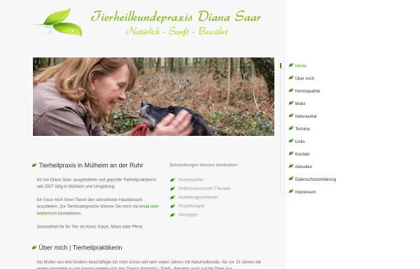 Vorschau von www.mobile-tierheilkundepraxis.de, Tierheilkundepraxis Diana Saar