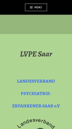 Vorschau der mobilen Webseite lvpesaar.de, LVPE Landesverband Psychiatrie-Erfahrener e.V.
