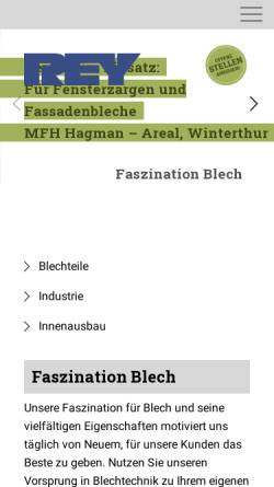 Vorschau der mobilen Webseite www.zwickerag.ch, Zwicker Metalltechnik AG