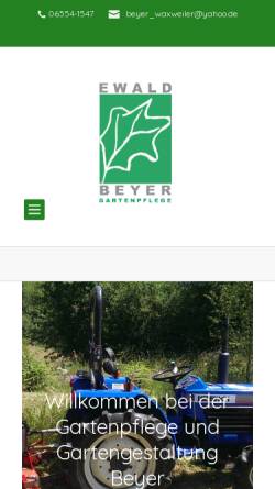 Vorschau der mobilen Webseite www.garten-beyer.de, Gartenpflege und -gestaltung Beyer