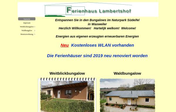Vorschau von www.ferienhaus-lambertshof.de, Ferienhaus Lambertshof