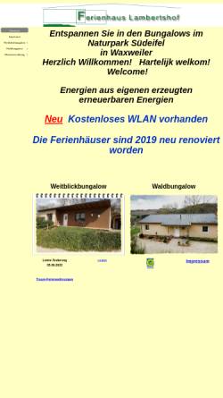 Vorschau der mobilen Webseite www.ferienhaus-lambertshof.de, Ferienhaus Lambertshof