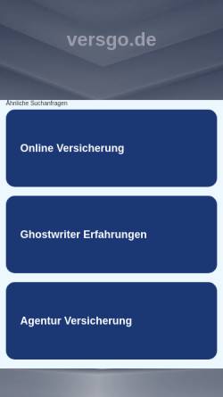 Vorschau der mobilen Webseite www.versgo.de, Vers/go Versicherungskontor Krekeler, Inh. Reiner Krekeler