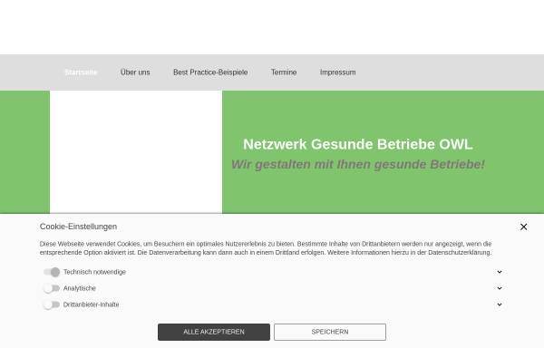 Vorschau von www.ngb-owl.de, Netzwerk Gesunde Betriebe in Ostwestfalen-Lippe