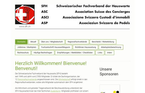 Vorschau von www.sfh.ch, Schweizerischer Fachverband der Hauswarte