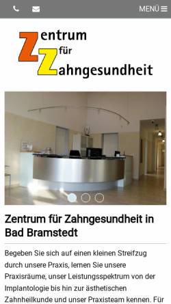 Vorschau der mobilen Webseite www.zentrum-bb.de, Zentrum für Zahngesundheit
