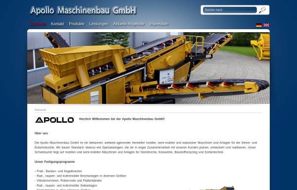 Vorschau von www.apollo-maschinenbau.de, Apollo-Maschinenbau GmbH