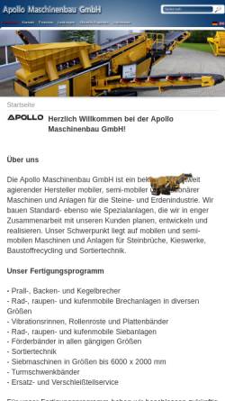 Vorschau der mobilen Webseite www.apollo-maschinenbau.de, Apollo-Maschinenbau GmbH