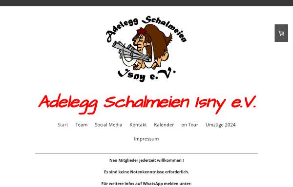 Vorschau von www.adelegg-schalmeien.de, Adelegg-Schalmeien Isny