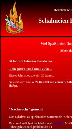 Vorschau der mobilen Webseite www.schalmeien-feuerhexen.de, Schalmeien Feuerhexen Bad Buchau e.V.