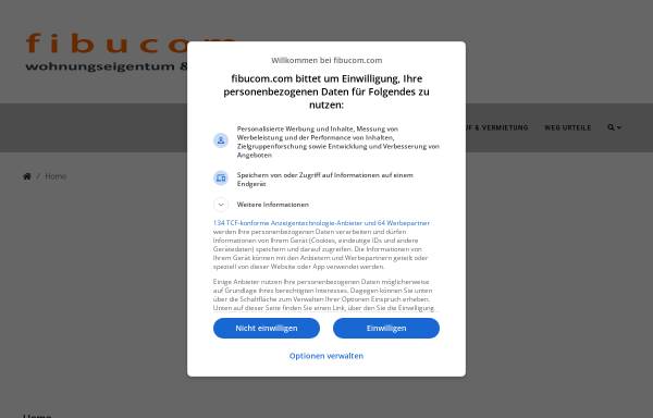 Vorschau von www.fibucom.com, Das Informationsportal für Wohnungseigentümer nach WEG-Recht