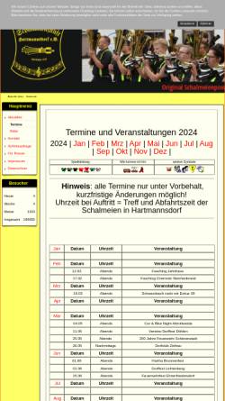 Vorschau der mobilen Webseite www.schalmeienzunft.de, Schalmeienzunft Hartmannsdorf