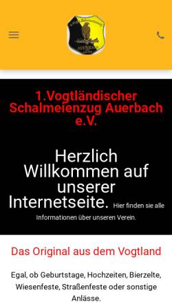 Vorschau der mobilen Webseite www.schalmeienzug.de, 1. Vogtländischer Schalmeienzug Auerbach e. V.