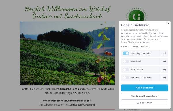 Vorschau von www.weinhof-grabner.at, Weinhof Buschenschank Grabner