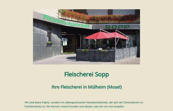 Vorschau von www.fleischerei-sopp.de, Metzgerei Sopp