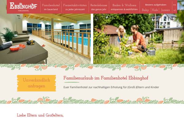 Vorschau von www.familotel-ebbinghof.de, Familotel Ebbinghof