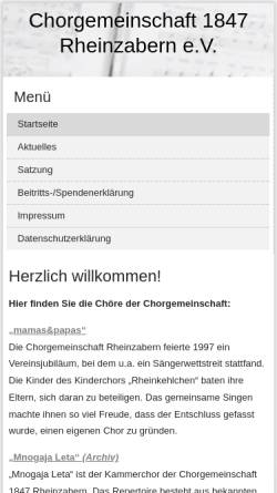 Vorschau der mobilen Webseite cg-rheinzabern.de, Chorgemeinschaft 1847 Rheinzabern