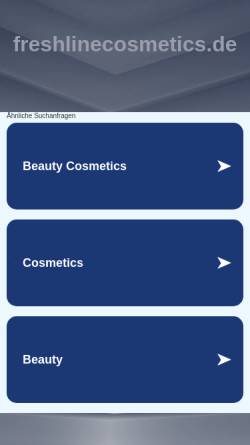Vorschau der mobilen Webseite www.freshlinecosmetics.de, Freshline Cosmetics Germany GmbH