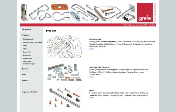 Vorschau von www.befestigungstechnik-grefe.de, Grefe GmbH