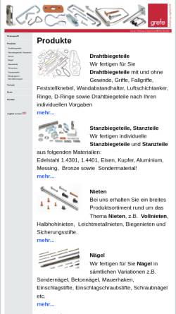 Vorschau der mobilen Webseite www.befestigungstechnik-grefe.de, Grefe GmbH