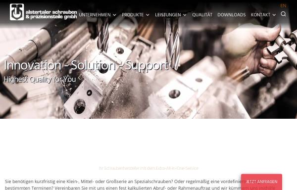 Vorschau von www.alstertaler.de, Alstertaler Schrauben & Präzisionsteile GmbH
