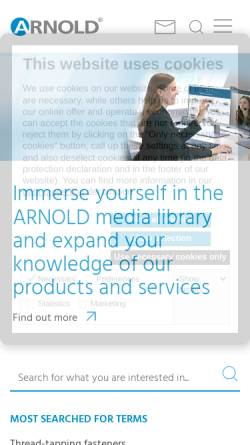 Vorschau der mobilen Webseite www.arnold-umformtechnik.de, Arnold Umformtechnik GmbH & Co. KG
