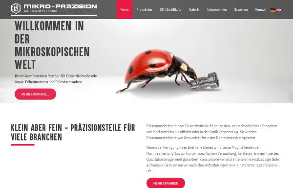 Vorschau von mikropraezision.de, Mikro-Präzision Wilfried Nippel GmbH