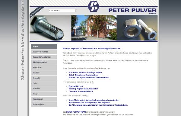 Vorschau von www.peter-pulver.de, Peter Pulver GmbH