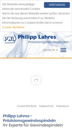 Vorschau der mobilen Webseite www.philipp-lahres.de, Philipp Lahres GmbH & Co