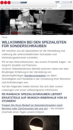 Vorschau der mobilen Webseite www.rs-randack.de, RS Randack Spezialschrauben GmbH