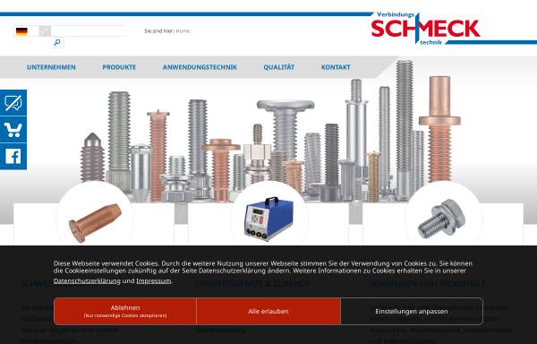 Vorschau von www.schmeck-schrauben.de, Schmeck Verbindungstechnik GmbH