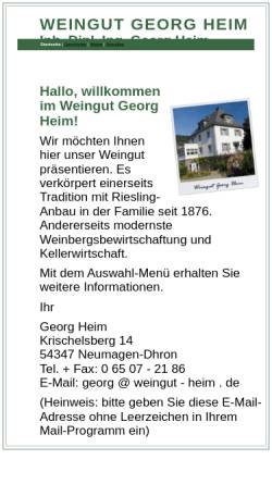 Vorschau der mobilen Webseite www.weingut-heim.de, Weingut Georg Heim