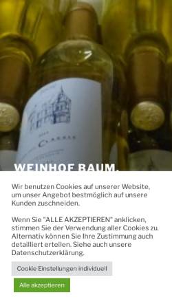 Vorschau der mobilen Webseite www.wein-und-gaestehaus-baum.de, Wein- und Gästehaus Fam. Peter Baum