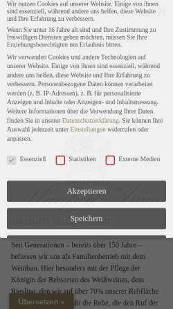 Vorschau der mobilen Webseite www.weingut-ames.de, Weingut Manfred Ames