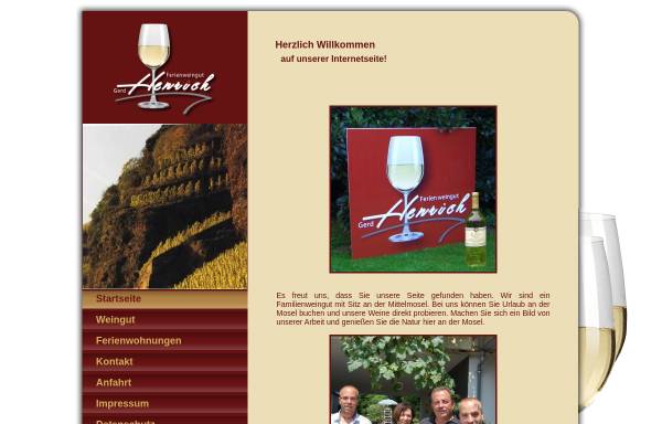 Vorschau von www.ferienweingut-henrich.de, Wein-und Gästehaus Henrich