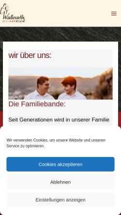 Vorschau der mobilen Webseite www.weingut-wallerath.de, Ferienweingut Wallerath