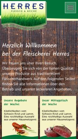 Vorschau der mobilen Webseite www.fleischerei-herres.de, Fleischerei Frederik Herres