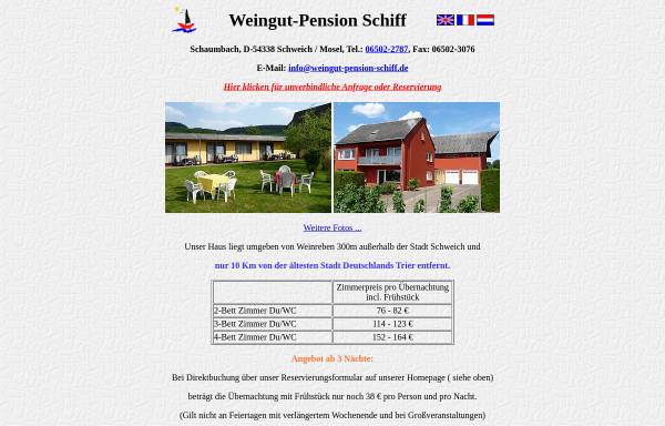 Vorschau von www.weingut-pension-schiff.de, Weingut-Pension Schiff