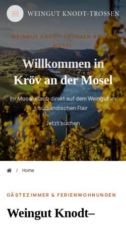 Vorschau der mobilen Webseite www.weingut-knodt-trossen.de, Weingut Knodt-Trossen