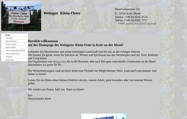 Vorschau von www.weingut-klein-oster.de, Weingut-Klein-Oster