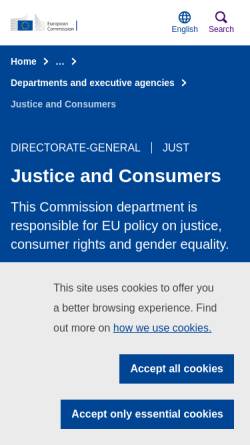Vorschau der mobilen Webseite ec.europa.eu, Europäische Kommission Verbraucherfragen