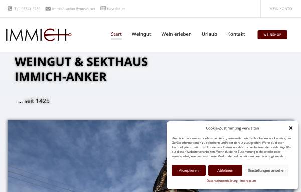 Vorschau von www.mosel.net, Weingut und Sekthaus Immich-Anker