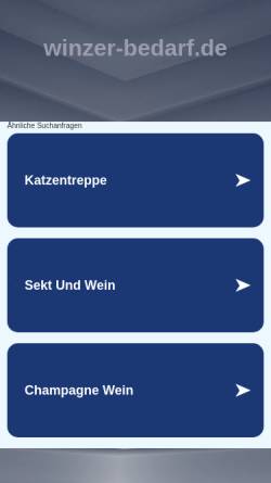 Vorschau der mobilen Webseite www.winzer-bedarf.de, Winzer-Bedarf Joachim Hirsch