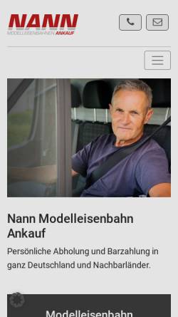 Vorschau der mobilen Webseite www.nann-modelleisenbahnen.de, Nann, Sigi