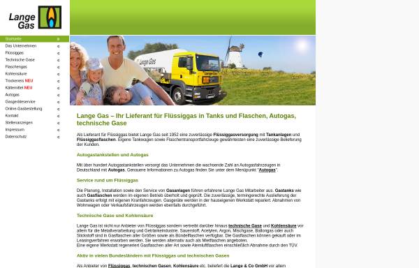 Vorschau von www.lange-gas.de, Lange & Co. GmbH