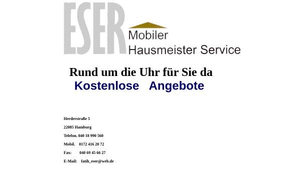 Vorschau von www.eser-service.de, Eser Hausmeister Service